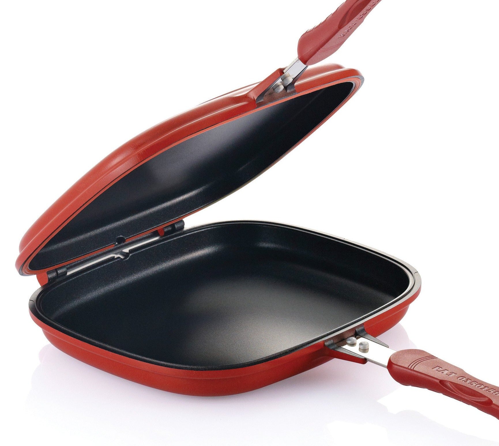  Happycall Foldable Double Sided Pressure Pan (Medium : 10.8 x  9.6 x 2.1, RED) : Automotive